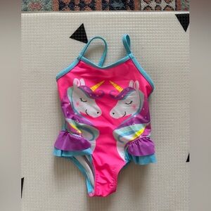 Wonder Nation|Baby girl Unicorn Kids Swimwear - Pink and Blue bathing suit•••18M